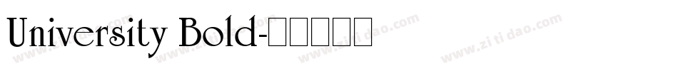 University Bold字体转换